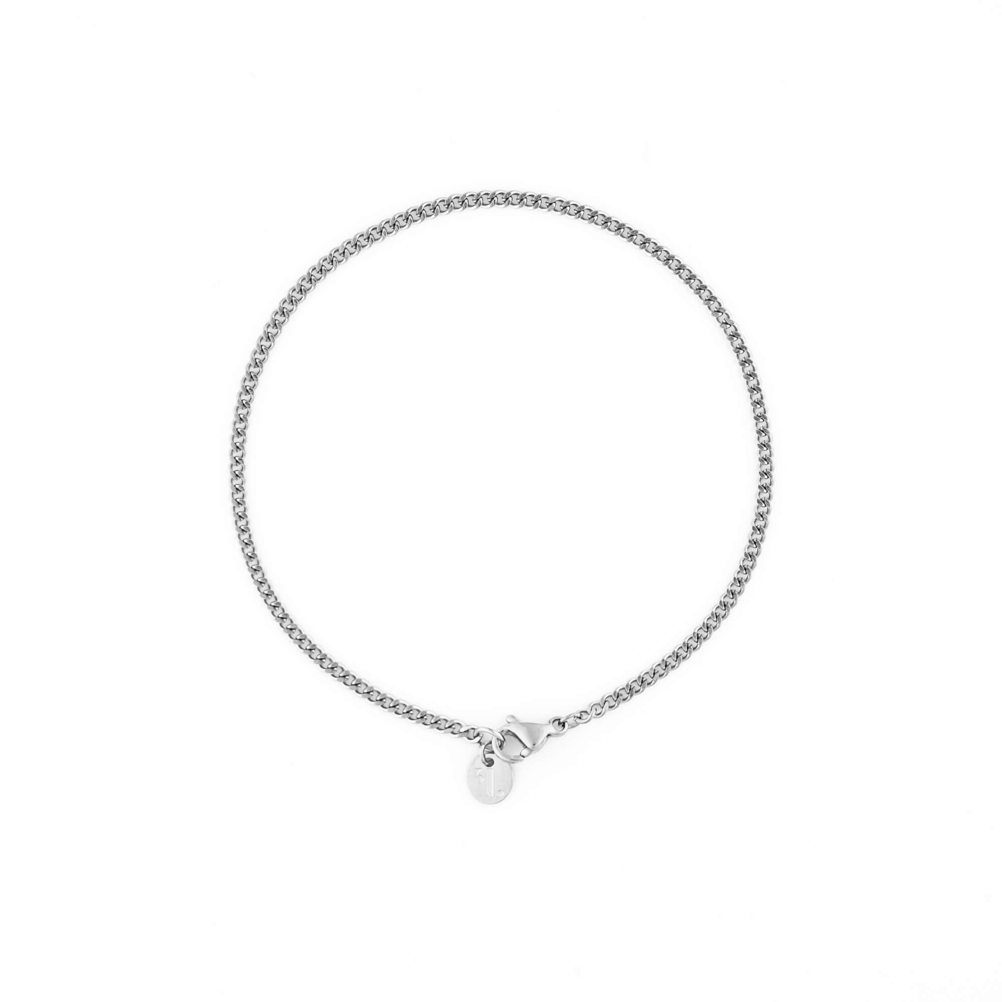 loen silver bracelet or homme curb gourmette fj watches jewelry bijou jewel stainless steel acier inoxydable 2mm
