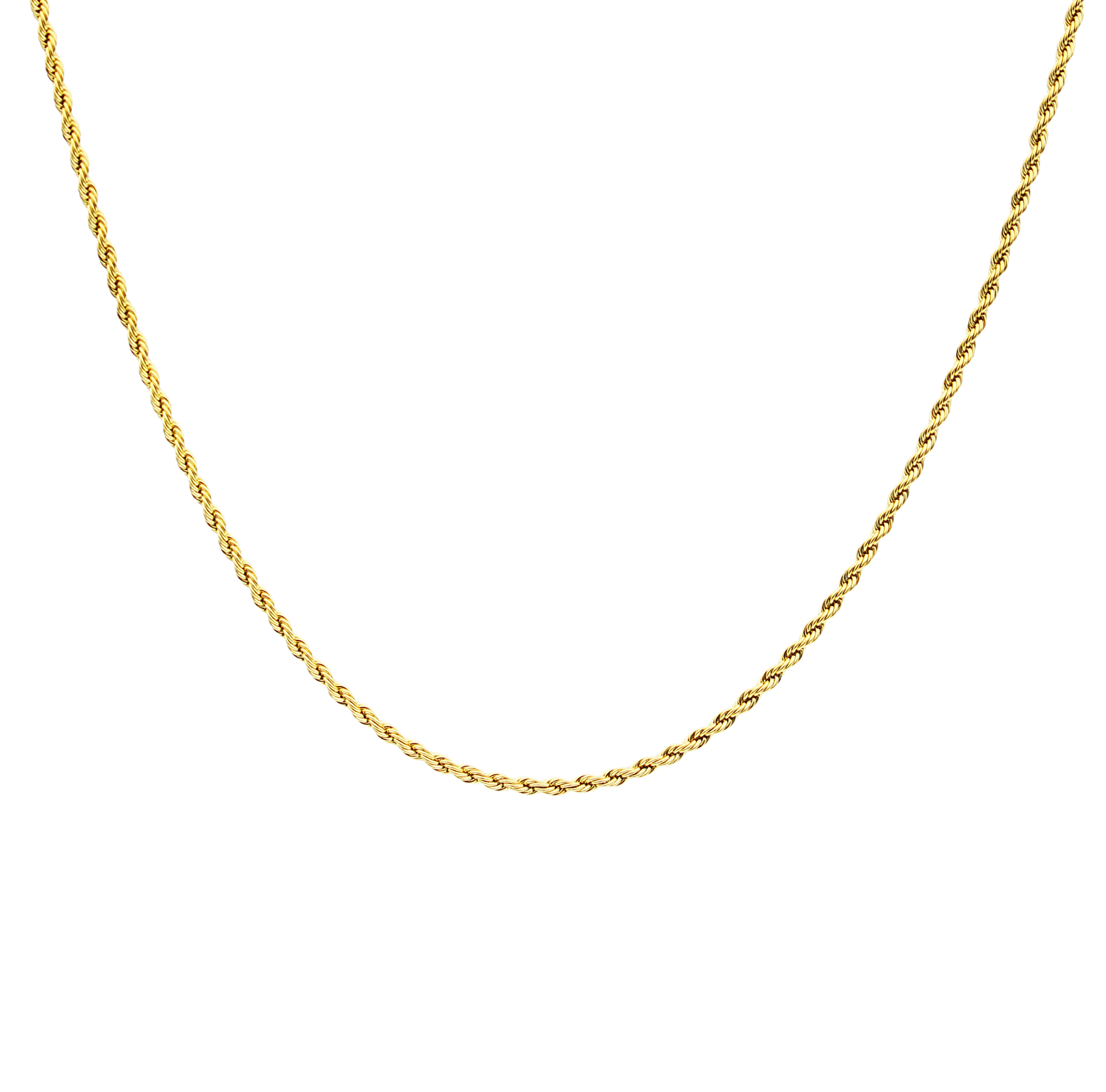 FJ Watches Aven necklace French rope twisted chain 18k gold women