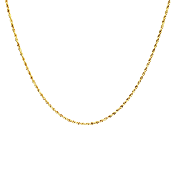 FJ Watches Aven necklace French rope twisted chain 18k gold women