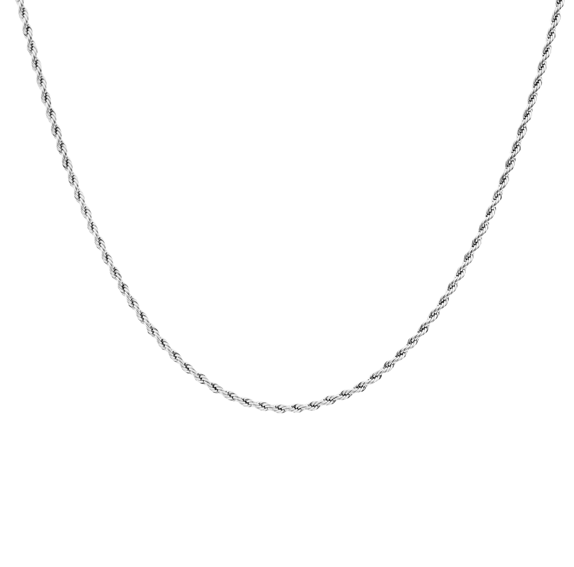 FJ Watches Aven necklace French rope twisted chain silver women