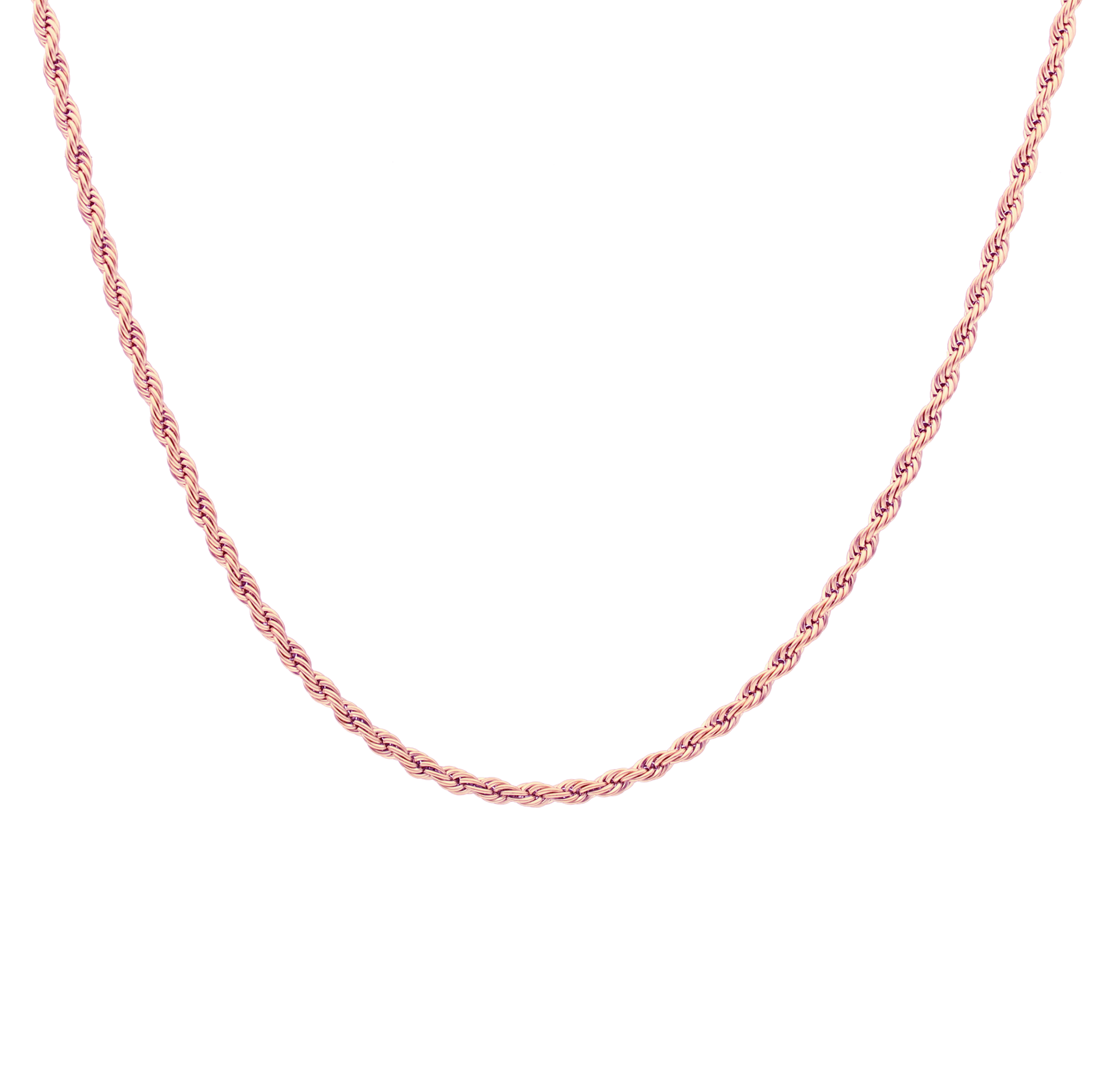 FJ Watches donna necklace French rope twisted chain rosegold rose gold women 3.5mm