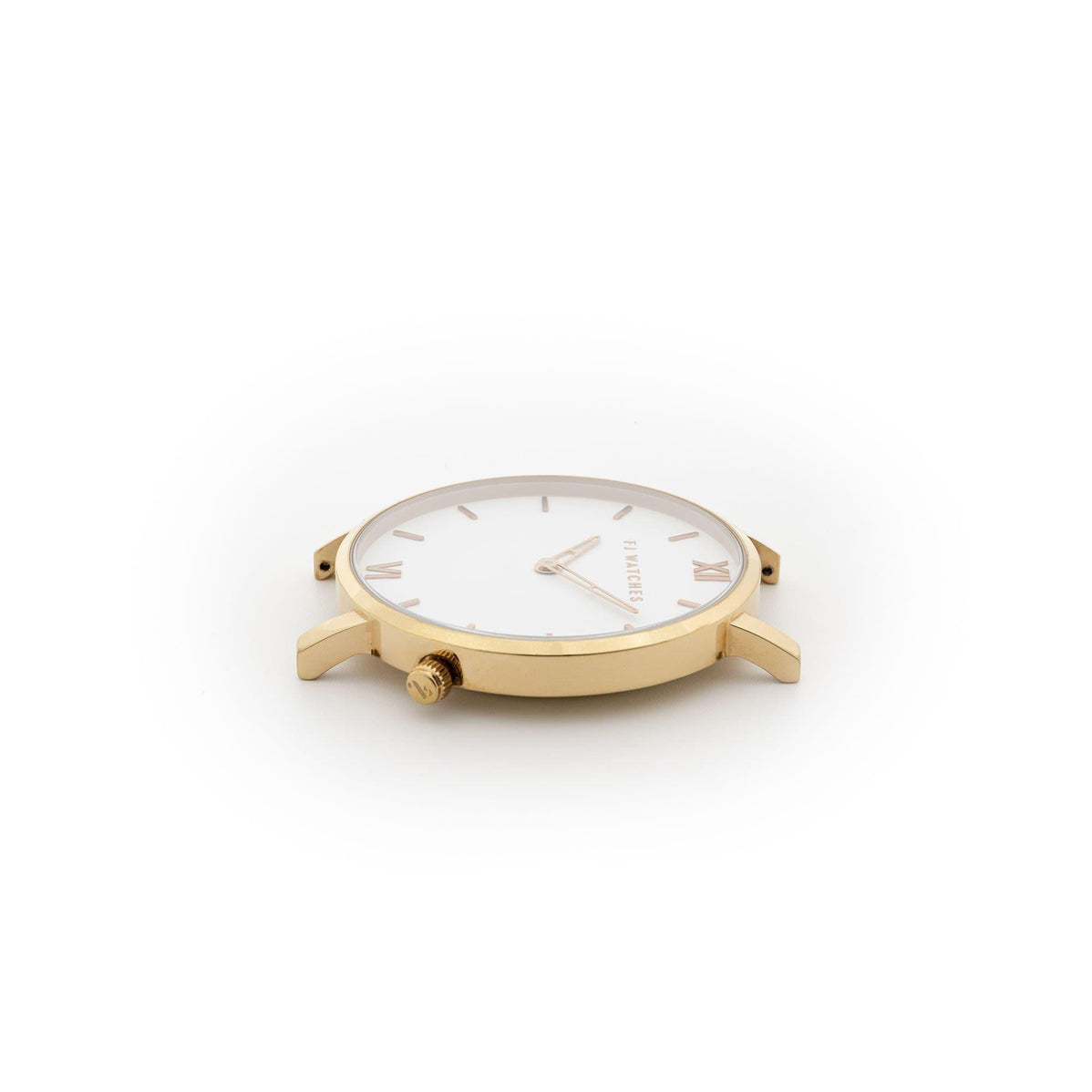 FJ Watches Golden sun white rose gold watch men 42mm minimalist dial