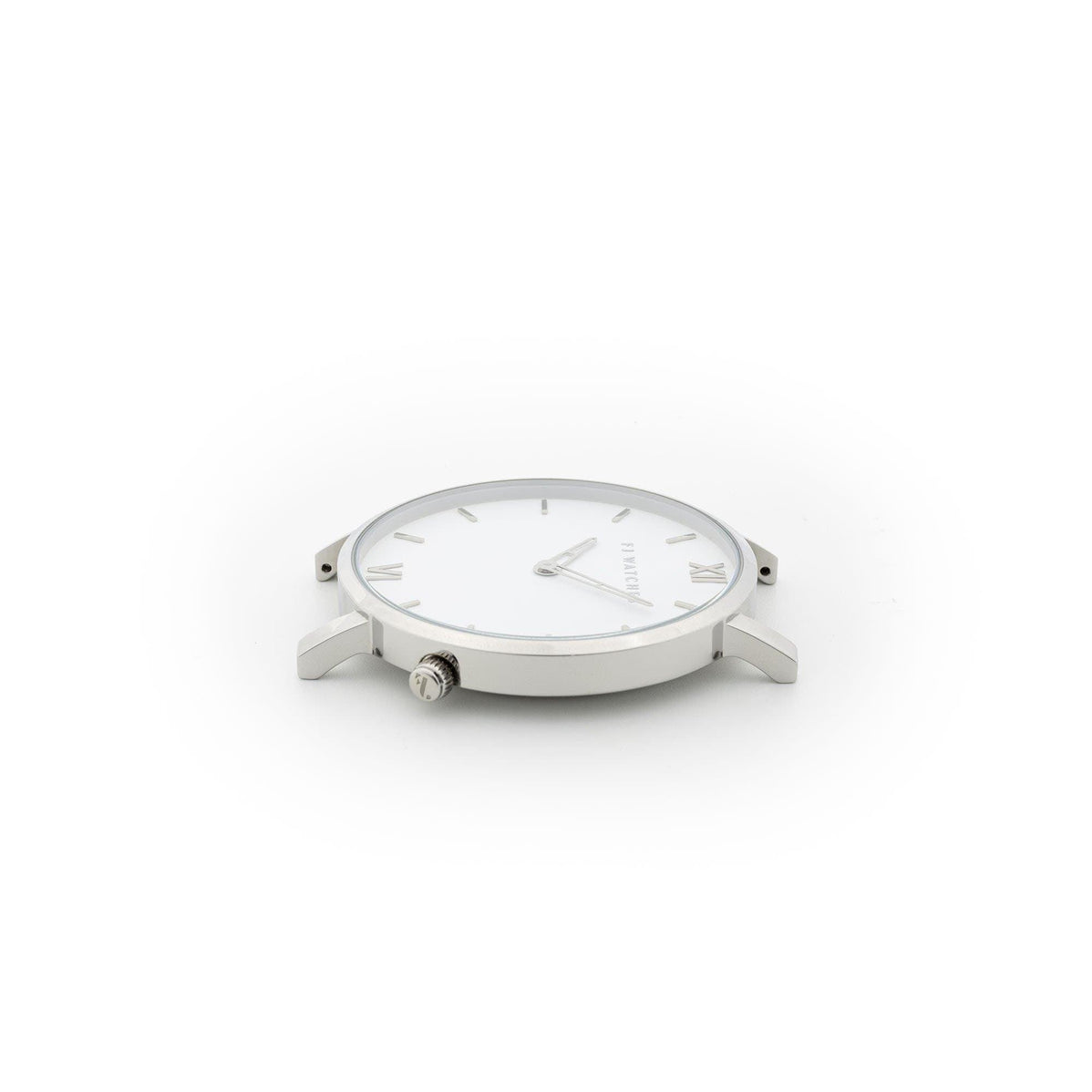 FJ Watches silver sun white women 36mm mesh band watch minimalist dial