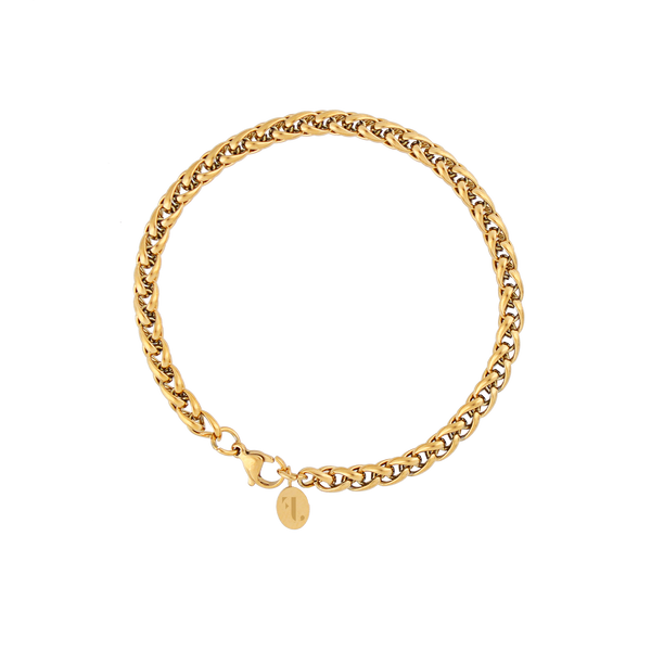 Tage FJ Watches bracelet flower basket chain 18k gold men stainless steel 5mm